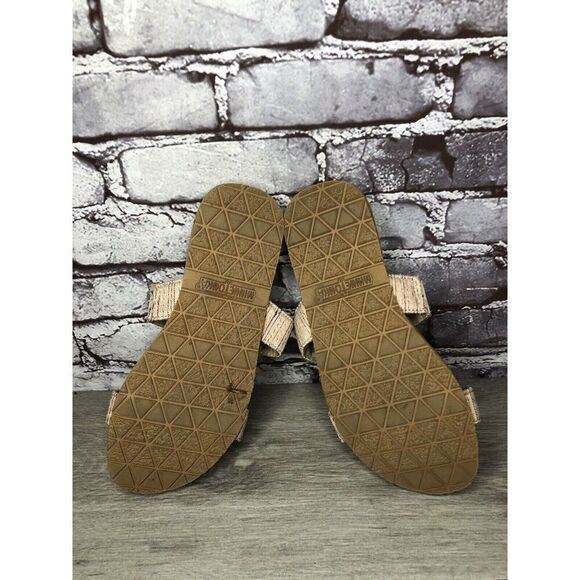 Minnetonka 532288 Pink Fabric Striped Casual Slides Sandals Women Sz 7M US/38EU - Picture 8 of 16